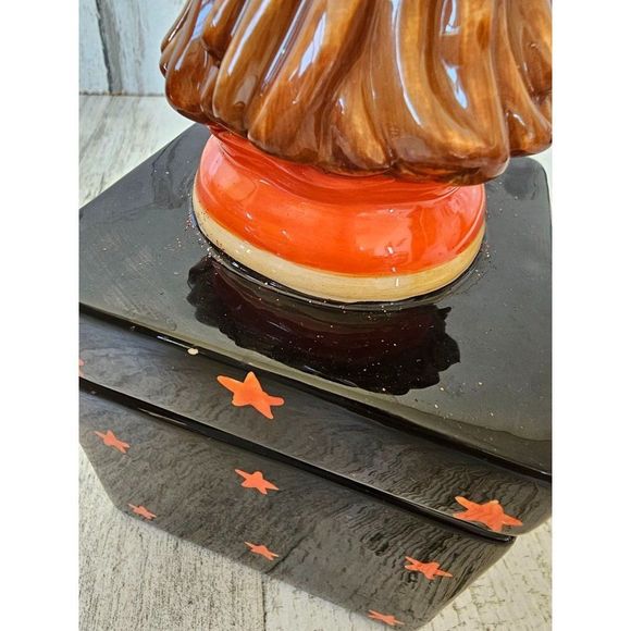 Ceramic witch shabby chic box Halloween decor unique - Picture 5 of 9